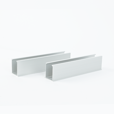 VEKTORMINI - Mini Riel de Aluminio para Módulos Solares / Techo Inclinado 0° / Anodizado / 35 mm / 2 Rieles + 4 Tornillos Autoperforantes