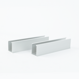 VEKTORMINI - Mini Riel de Aluminio para Módulos Solares / Techo Inclinado 0° / Anodizado / 35 mm / 2 Rieles + 4 Tornillos Autoperforantes