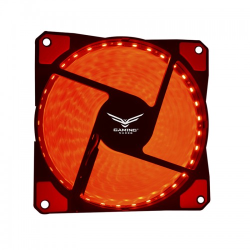 Ventilador Naceb NA-0919R LED Rojo, 120mm, 1200RPM, Negro