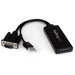 VGA2HDU - StarTech.com Adaptador VGA a HDMI con audio y alimentación USB – Conversor VGA a HDMI portátil –  1080 p Cable 1920 x 1080 Pixeles Negro Micro Silicon - MS9282 Conversor de vídeo activo