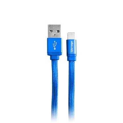 CABLE VORAGO CAB-119 AZUL USB-APPLE LIGHTNING 1 METRO AZUL B