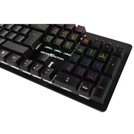 Teclado Mecánico Vorago Game Factor KBG400-BL Rainbow Switch Rojo USB Color Negro