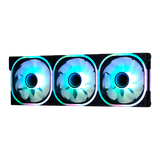 Kit Ventiladores Modular Game Factor 3x120mm 58CFM RGB Negro FKG500-BK, Alto Flujo de Aire