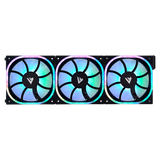 Kit Ventiladores Modular Game Factor 3x120mm 58CFM RGB Negro FKG500-BK, Alto Flujo de Aire