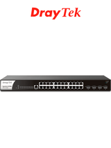 DrayTek VigorSwitch G2280x Gestionado L2+ Gigabit Ethernet (10/100/1000) 1U Negro, Montaje en rack