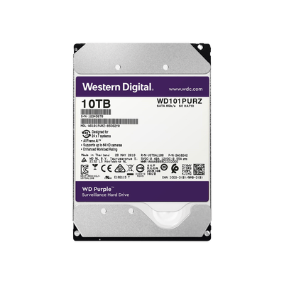 Disco Duro Interno Western Digital 10TB 3.5" Purple 7200RPM 256MB SATA