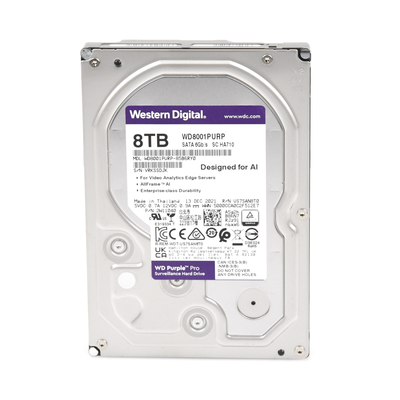 WD8001PURP - DISCO DURO INTERNO WESTERN DIGITAL 8TB 3.5" PURPLE PRO 7200RPM SATA3 6GBIT/S 256MB WD8001PURP