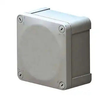Royer Caja Estanca de Derivación PVC 325x275x120mm, Lados Cerrados, Placa con Tornillos