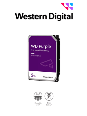 Western Digital Purple disco duro interno 2 TB 3.5" SATA