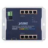 WGS-4215-8P2S - Switch Industrial PoE Administrable de Pared / 8 Puertos Gigabit PoE 802.3at / 2 Puertos SFP 100/1000X / Presupuesto PoE 200W / Alcance hasta 820 pies
