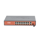 Wi-Tek WI-PS518G switch Fast Ethernet (10/100) Energía sobre Ethernet (PoE) Negro, Naranja