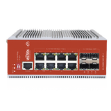 WI-PCMS312GF-BT-I - Switch PoE Industrial L2+ / 8 Puertos 100/1000 Mbps / 4 SFP Gigabit / 460 W / Cloud-Web-CLI / ERPS / -40 a 75 °C