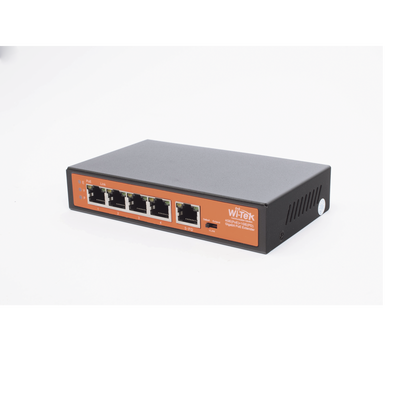 WIPE51G - Extensor PoE / Entrada 90W / 4 salidas Gigabit 802.3af/at 30W / Alcance 250 m (820 ft) / 5 puertos / No administrable