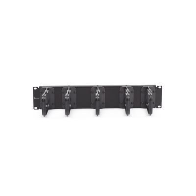 WM-145-5 - Organizador de Cable Horizontal / 2U / 5 Soportes / Montaje Aéreo / 19"