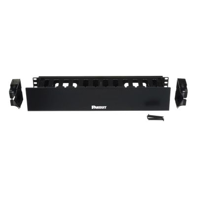 WMPHF2E - Organizador de Cables Horizontal / 2UR / 19in / Frontal con Tapa Extendida / ABS