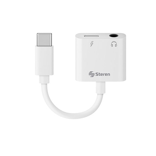 STEREN USB-459 - Adaptador STEREN de USB C a 3.5 mm y car