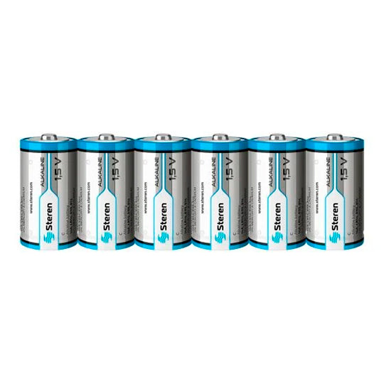 STEREN BAT-C6 - LM-Pila alcalina c STEREN  blister de 6.