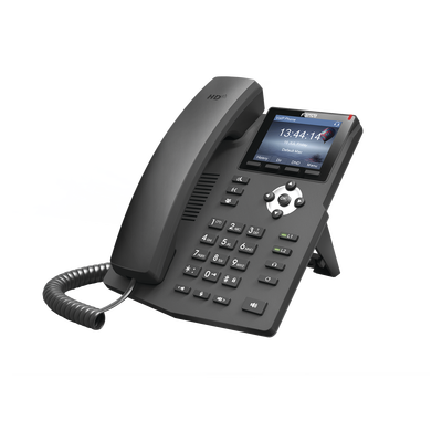 X3SP - Teléfono IP empresarial para 2 lineas SIP con pantalla LCD de 2.4 Pulgadas a color y conferencia de 3 vías, PoE