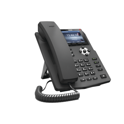 X3SP - Teléfono IP empresarial para 2 lineas SIP con pantalla LCD de 2.4 Pulgadas a color y conferencia de 3 vías, PoE