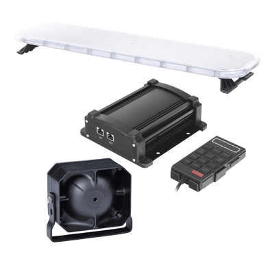 X75AKITF - Kit de Señalización para Unidades de Seguridad / Barra LED 132 LEDs / Sirena 100W / Bocina 100W / IP65 / 46" (3.8 ft)