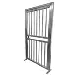 XD-100 - Puerta Lateral para Torniquetes / Acero Inoxidable 304 / 1350 x 2316 mm / 4.43 x 7.6 pies / Compatible con Cierres Magnéticos