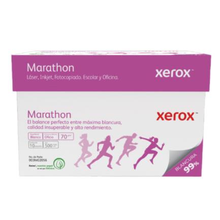 Xerox Papel Bond Marathon 70g/m², 5000 Hojas de Tamaño Oficio, Blancura 99%