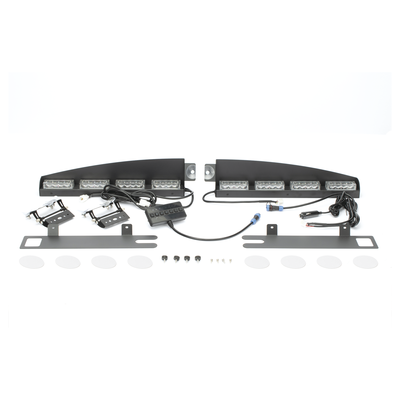 XLL107RB - Luz de Visera LED / 32 LEDs de 3W / 22 Patrones Configurables / 96W / 12 VCC / Interior Rojo/Azul
