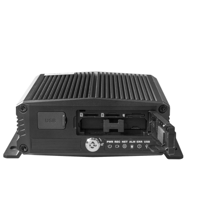 XMR406NAHD - DVR Móvil / 4 Canales AHD + 2 Canales IP / H.265 / Chip IA Embebido / 4G + GPS / Almacenamiento Micro SD 1 TB + SSD M.2 2 TB