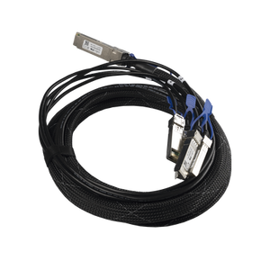 Mikrotik XQ+BC0003-XS+ Cable de fibra óptica e InfiniBand 3 m QSFP28 4x SFP28 Negro, Cromo
