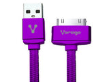 Vorago CAB-118 cable de teléfono móvil Púrpura 1 m USB A Apple 30-pin