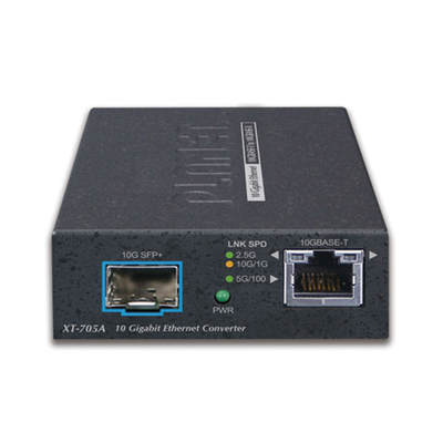 XT-705A - Convertidor de Medios / 10G/5G/2.5G/1G/100M a SFP+ / 10GBASE-X / Cobre a Fibra / 300m a 60km / 3.75W