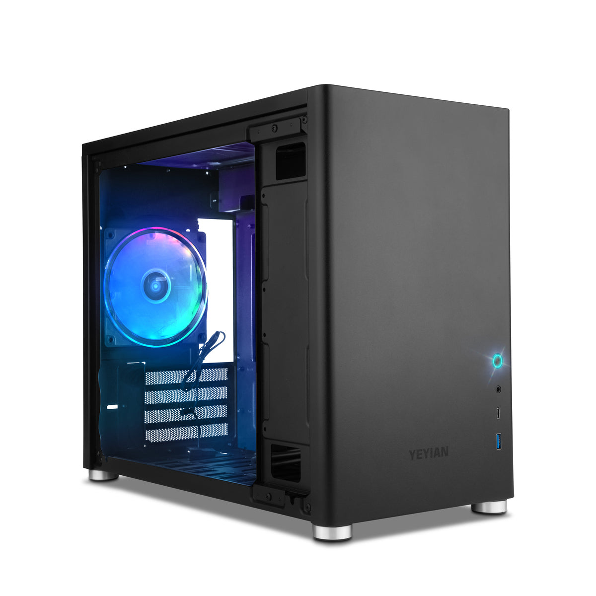 Gabinete Yeyian Hussar YCM-ATXAW-01 Micro ATX/1 Ventilador/Lateral Cristal Templado, 2 Bahías 3.5"/4 Bahías 2.5"/USB 3.0