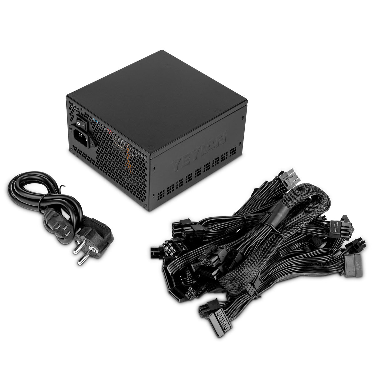Fuente de Poder Yeyian Pegasus 850W 80 Plus Gold ATX 12V 3.0, Eficiencia Energética, Alto Rendimiento, Certificación Gold