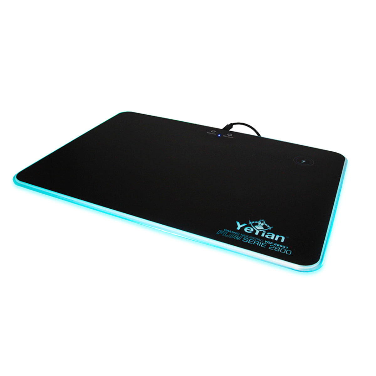 Mousepad Gamer Yeyian YGF-68901 Rig Carga Inalámbrica RGB Anti-Derrames Flow 2800mAh
