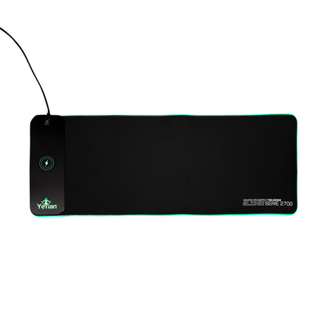 Mousepad Gamer Yeyian YGG-68902 Flex Carga Inalámbrica RGB Anti-Deslizante 2700 DPI 30x25cm LED Control táctil