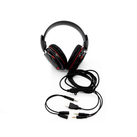 Diadema Yeyian YH2000 Tempest LED, 3.5mm/PC/CONS/USB, Micrófono, Rojo, Negra