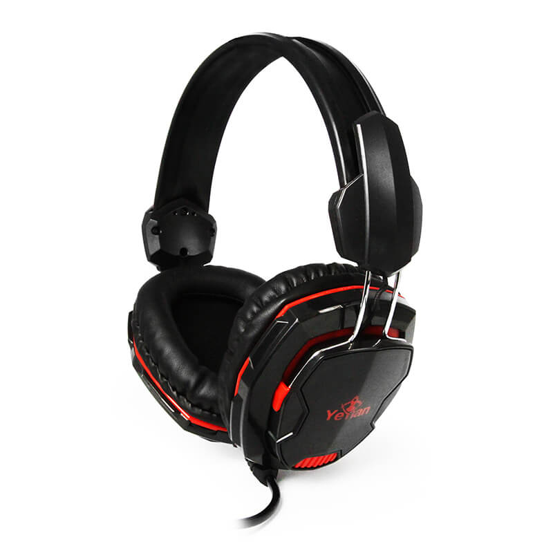 Diadema Yeyian YH2000 Tempest LED, 3.5mm/PC/CONS/USB, Micrófono, Rojo, Negra