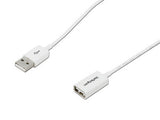 StarTech.com Cable de 1m de Extensión Alargador USB 2.0 - Macho a Hembra USB A - Extensor - Blanco Cable USB 2.0 USB A USB A Macho