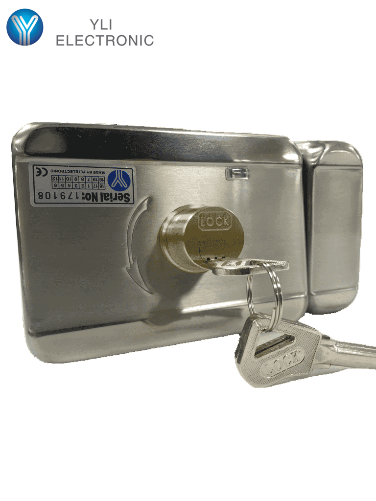 Cerradura inteligente YLI ABK703BS con sensor LED, apertura a 12VDC y juego de 3 llaves