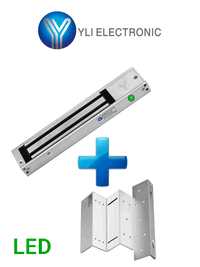 Cerradura Magnética YM280NLEDPAK - 280kg / Led / Soporte ZL / Para Puertas Madera, Vidrio y Metálicas