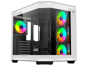 Gabinete Gamer Balam Rush Tank Master 9600TB, Mid-Tower, ATX (Sin fuente de poder). Color Blanco/Negro.
