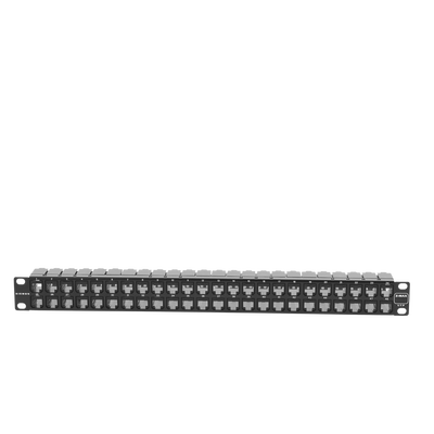 Z6-PNL-U48K - Patch Panel UTP / 48 Puertos Cat 6 / Plano 1UR / 19" Rack / Acero Negro / 4.3 x 19 x 1.7 in