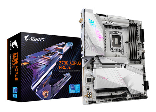 Z790 AORUS PRO X - GIGABYTE Z790 AORUS PRO X Placa base - Soporta CPUs Intel de 14ª generación, VRM de 18+1+2 fases, hasta 8266MHz DDR5 (OC), 1xPCIe 5.0 + 4xPCIe 4.0 M.2, Wi-Fi 7, LAN de 5GbE, USB 3.2 Gen 2x2 placas base Intel LGA 1700 1 LGA 1700