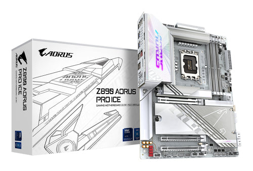 Z890 AORUS PRO ICE - GIGABYTE Placa base Z890 AORUS PRO ICE - Compatible con CPUs Intel Core Ultra (Serie 2), VRM de 16+1