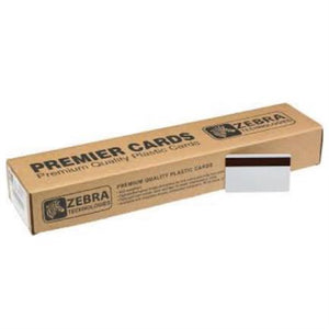 Zebra Premier PVC Card, 30 mil Low Coercivity Mag. Stripe (5 packs x 100) tarjetas de plástico en blanco 85235200