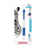Bolígrafo Zebra Antimicrobial Retráctil J-Roller RLV Azul, Tinta Gel 0.7mm, Pack de 12