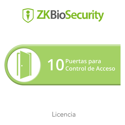 ZK-BS-AC-10 - Licencia de software / Control de acceso / 10 puertas / Controladores InbioPro, Inbio, APX y biométricos