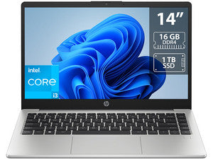 Laptop HP 240 G10: Intel Core i3 1315U (4.5 GHz), 16GB DDR4, SSD 1TB, Pantalla 14" LED, UHD Graphics, Windows 11 Home