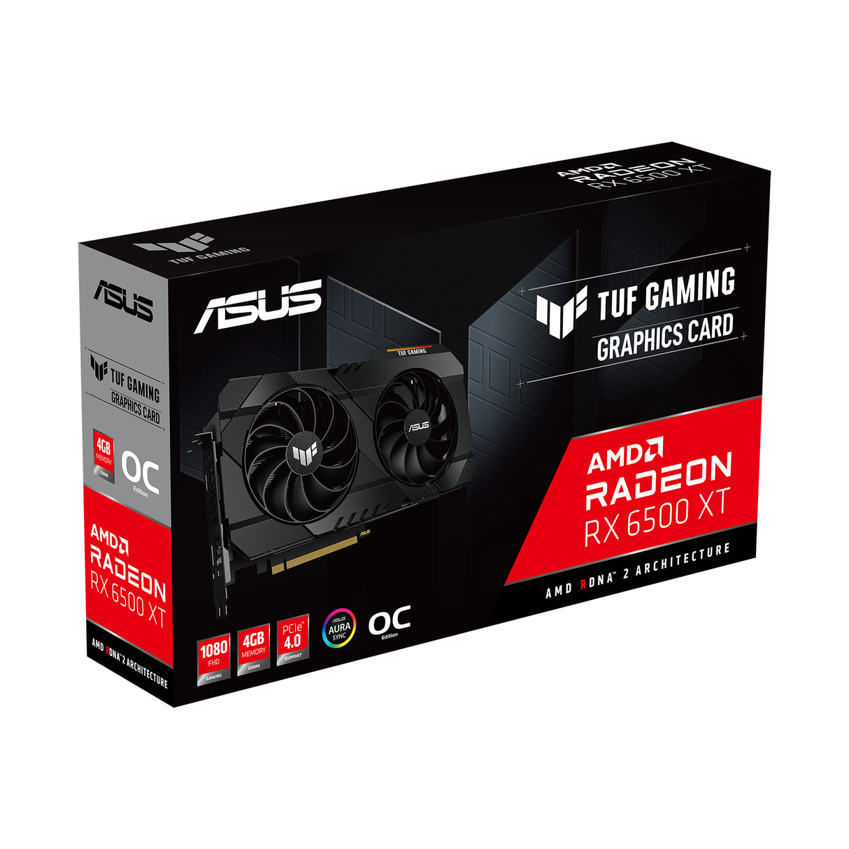 ASUS TUF Gaming Radeon RX 6500 XT OC Edition tarjetas gráficas AMD Radeon RX 6500 XT 2825 MHz 2825 MHz