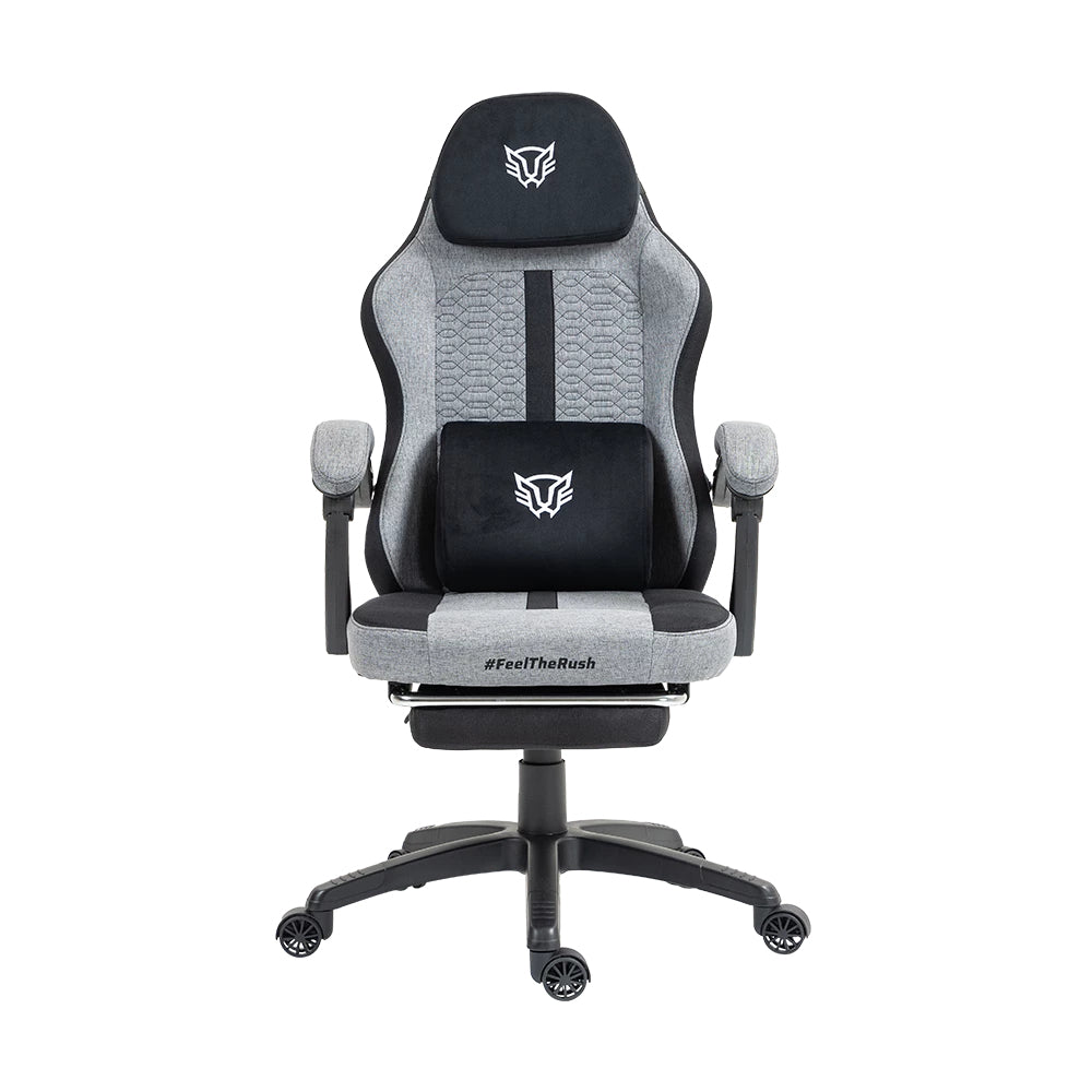 Balam Rush BR-940757 silla para videojuegos Silla universal para juegos Asiento acolchado tapizado Gris, 120 kg, Respald